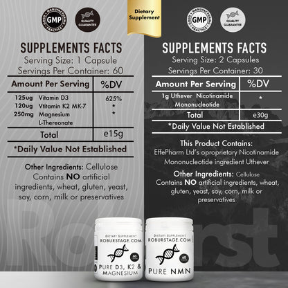 Pure Vitamin D3, K2 & Magnesium